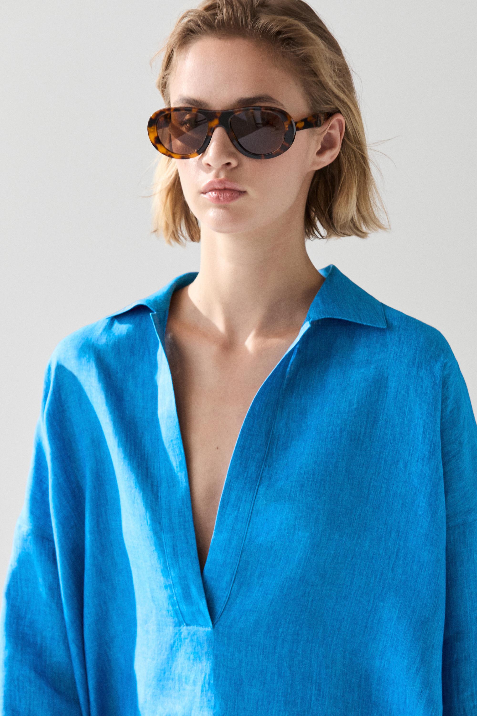 100% linen flowing blouse
